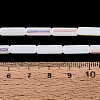 Electroplate Imitation Jade Glass Beads Strands EGLA-Q132-02A-D01-4