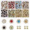 120 Sets 6 Colors Alloy Rhinestones Rivets FIND-WR0003-09-1