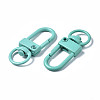 Spray Painted Eco-Friendly Alloy Swivel Snap Hooks Clasps PALLOY-T080-02D-NR-3