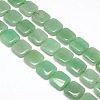 Natural Square Green Aventurine Beads Strands G-L253-04-1