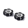 Black Opaque Acrylic Beads OACR-G016-32B-3