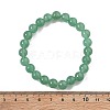 Natural Green Aventurine Round Bead Stretch Bracelets BJEW-L593-A07-4