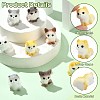 40Pcs 8 Styles Opaque Resin Cat Shape Display Decorations DJEW-CJC0007-05-3