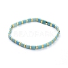 Rectangle Glass Seed Beads Stretch Bracelets BJEW-JB05297-02-1