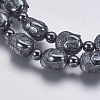 Non-magnetic Synthetic Hematite Mala Beads Necklaces NJEW-K096-10A-2