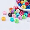 Opaque Acrylic European Large Hole Beads PL338-2