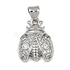 Brass Micro Pave Cubic Zirconia Pendants KK-A260-07E-P-1