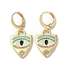 Horse Eye Real 18K Gold Plated Brass Dangle Leverback Earrings EJEW-Q797-24G-02-1