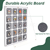 20 Grids Rectangle Felt Wall Mounted Brooch Organizer Display Stands ODIS-WH0038-97-3
