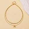 304 Stainless Steel Bowknot Pendant Necklaces LS-NJEW-L182-001G-02-4