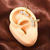 Brass Micro Pave Clear Cubic Zirconia Cuff Earrings EJEW-G471-40G-2
