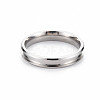 304 Stainless Steel Grooved Finger Ring Settings STAS-WH0039-01C-P-2