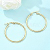 Ion Plating(IP) 304 Stainless Steel Hoop Earrings EJEW-N0016-11G-E-1