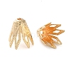 Brass Flower Bead Caps KK-K390-01G-01-2