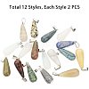 Natural/Synthetic Gemstone Pendants G-PH0019-08-4