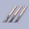 Stainless Steel Pottery Clay Sculpture Wax Tools Set AJEW-L072-56-1