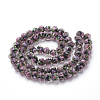 Handmade Gold Sand Lampwork Beads Strands LAMP-R141-12mm-03-3
