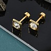 Square Crystal Rhinestone Ear Fake Plugs EJEW-H105-21G-A-2