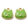 Golden Plated Alloy Charms X-ENAM-L042-01G-3