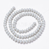 Opaque Solid Color Glass Beads Strands EGLA-A034-P2mm-D15-2