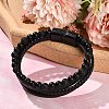 Natural Lava Rock & Glass Round Beaded Bracelets BJEW-G732-01A-2
