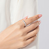 Crown 925 Sterling Silver Micro Pave Cubic Zirconia Finger Rings FS-WG8EC35-01-2