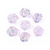Electroplate Transparent Glass Beads Strands EGLA-N056-02A-03-1
