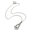 201 Stainless Steel Macrame Pouch Empty Stone Holder Necklace Making with 304 Stainless Steel Chains NJEW-JN04432-01-2