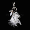Alloy & Glass Pendant Keychain FEAT-PW0001-096A-2