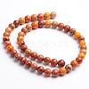 Dyed Natural Imperial Jasper Round Bead Strands G-M274-04-4mm-2