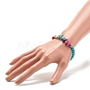Synthetic Turquoise(Dyed) Starfish Stretch Bracelet BJEW-JB07702-03-3