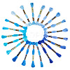 21 Bundles 21 Colors Polyester Embroidery Floss OCOR-TA0002-86-1