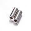 304 Stainless Steel Magnetic Clasps with Glue-in Ends STAS-K006-10C-2