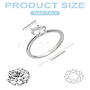 1Pc Brass Micro Pave Cubic Zirconia Rings RJEW-LP0001-19-2