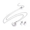 304 Stainless Steel Jewelry Sets SJEW-F211-02-P-2