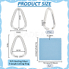 20Pcs 925 Sterling Silver Triangle Linking Ring STER-BC0002-21S-2