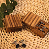 Square Wood Cufflinks Gift Storage Magnetic Boxes PW-WG77A80-01-2