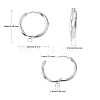 201 Stainless Steel Huggie Hoop Earring Findings STAS-P283-01I-S-3