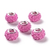 AB Color Resin Rose Flower European Beads RESI-M001-05K-1