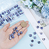 60Pcs 10 Styles Handmade Blue and White Porcelain Beads Strands PORC-PA0001-41-3