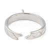 Brass Cuff Finger Ring Settings KK-L219-15E-P-3