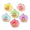 Opaque Resin Pendants RESI-D016-02B-2