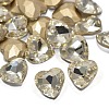 Faceted Heart Glass Pointed Back Rhinestone Cabochons RGLA-A020-12x12mm-S01-1