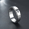 Cross Pattern 304 Stainless Steel Rotatable Finger Rings FS-WGAA8E6-04-1