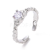 Cubic Zirconia Open Cuff Ring LS-RJEW-D119-10P-1