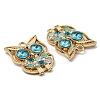 Golden Plated Alloy Pendants ALRI-L050-02G-01-3