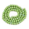 Electroplate Opaque Solid Color Glass Beads Strands EGLA-A044-P6mm-L30-2