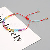 Bohemian Adjustable Handmade Glass Cube Beaded Braided Bracelets for women AV5814-1