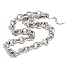 13MM 304 Stainless Steel Textured Cable Chain Necklaces NJEW-Z105-02P-4