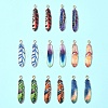 16Pcs 8 Styles Alloy Enamel Pendants FIND-FS0002-69-7